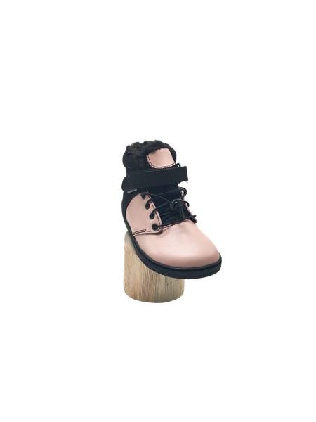 Dětské Barefoot Zimní boty PEGRES BF40 0.1 růžové