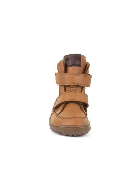 Dětské barefoot zimní boty FRODDO WINTER TEX hnědé koňakové