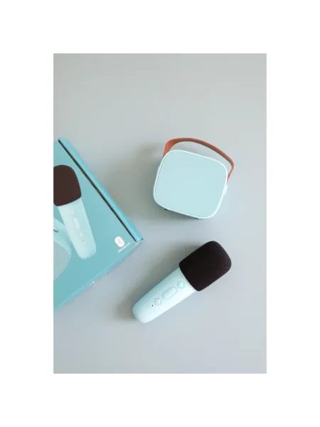 BLUETOOTH KARAOKE SET MODRÝ mikrofon a reproduktor