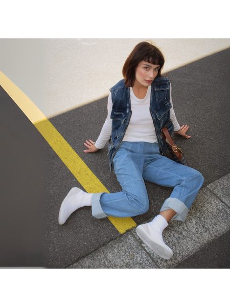 Dámské Barefoot Kotníkové Slip-On Boty GROUNDIES® Kobe Bílé