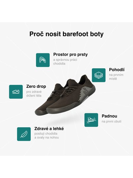 Barefoot Sportovní Boty GROUNDIES® G-Pure Tmavě hnědé