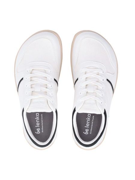 Adidași barefoot Be Lenka Echo alb-negru vegan