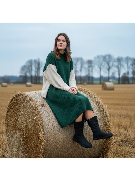 Barefoot Zateplené Kozačky GROUNDIES® Odessa GX2 Černé