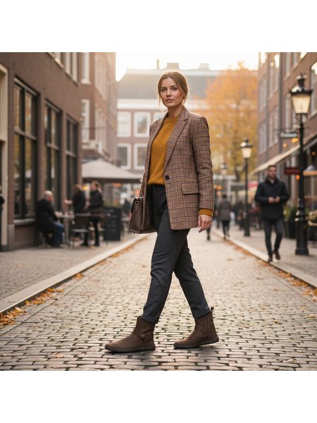 Dámské Barefoot Kotníkové Boty GROUNDIES® Phoenix 2.0 Hnědé