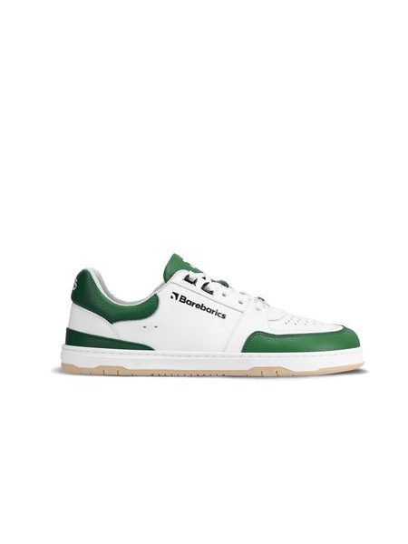 Ténis barefoot Barebarics Wave branco e verde-escuro