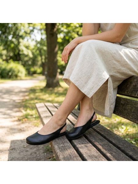 Dámské Barefoot Sandály GROUNDIES® Arc Černé
