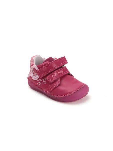 Dětské barefoot tenisky D.D.STEP S070-52838A Dark Pink motýlci růžové