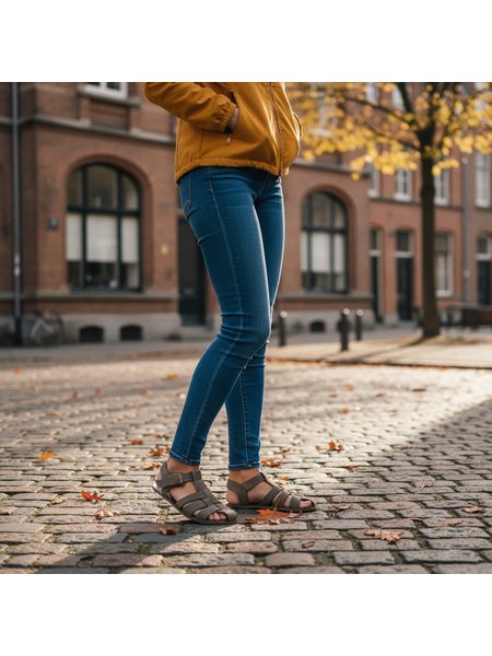 Barefoot Sandály GROUNDIES® Catania Khaki