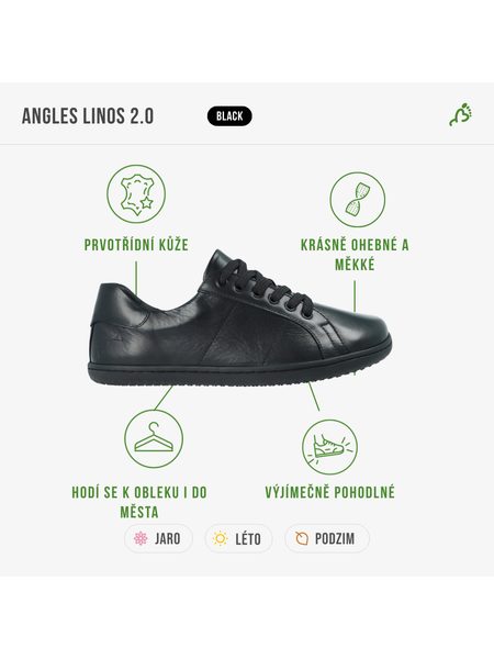 ANGLES LINOS 2.0 Black | Barefoot tenisky