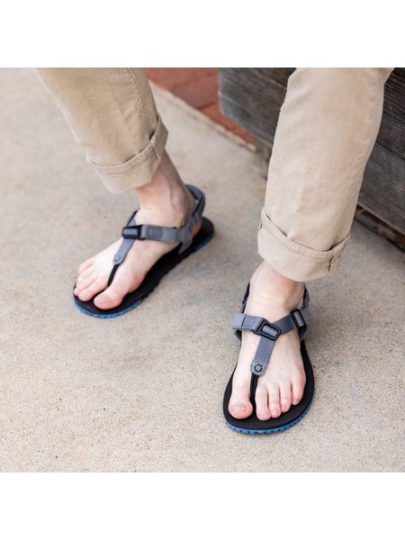 XERO SHOES H-TRAIL Steel Gray / Blue Iolite | Pánské barefoot sandály