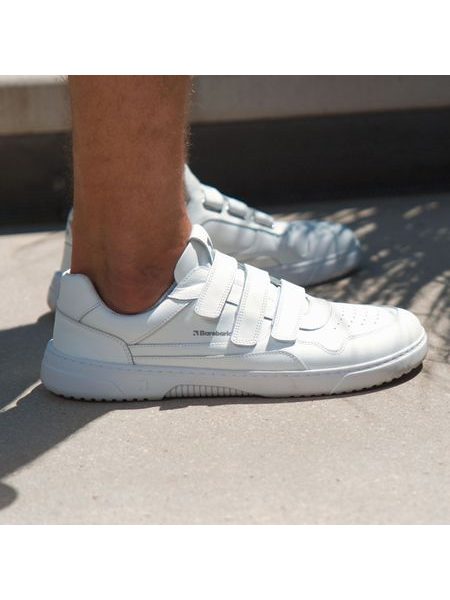 Ténis barefoot Barebarics Zing Velcro branco - Pele