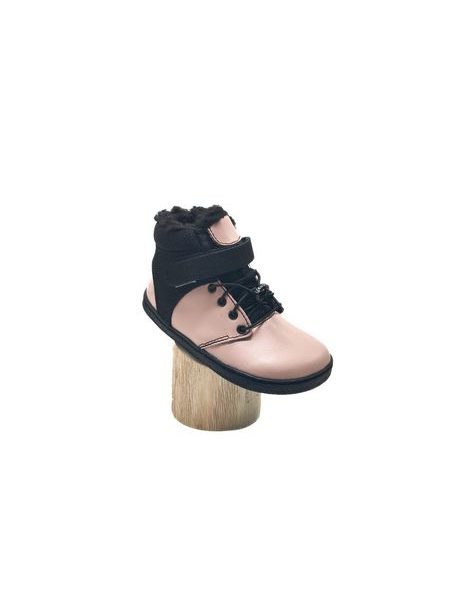 Dětské Barefoot Zimní boty PEGRES BF40 0.1 růžové