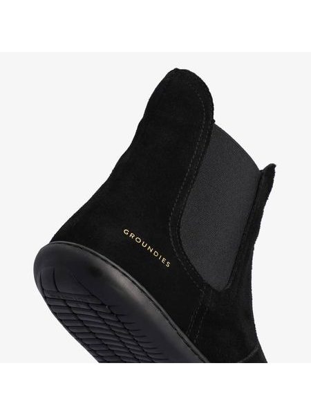 Barefoot Zateplené Chelsea GROUNDIES® CAMDEN MID Černé Barefoot+