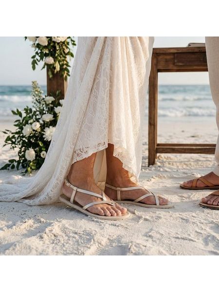 Dámské Barefoot Sandály GROUNDIES® Maya Champagne