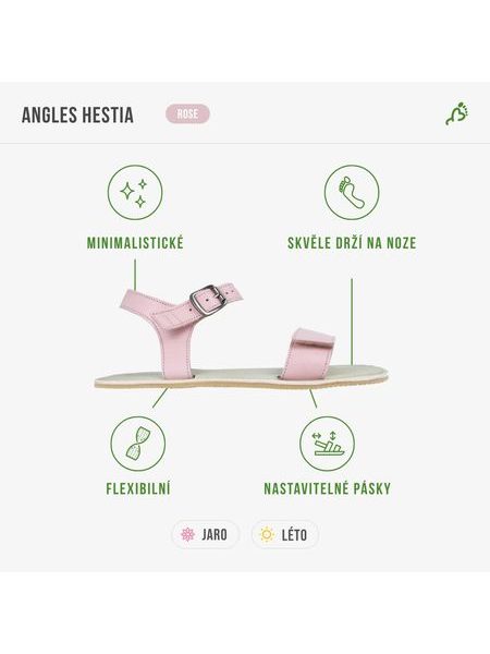 ANGLES HESTIA 2.0 Rose | Dámské barefoot sandály