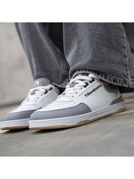 Barfodssneakers BAREBARICS WAVE hvid/grå