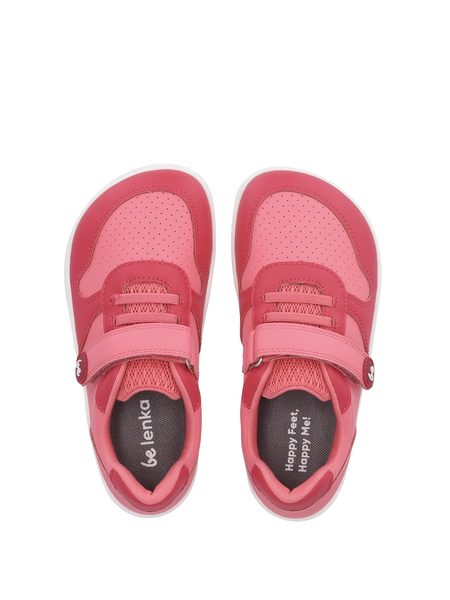 Baskets barefoot enfant Be Lenka Scoot Kids rose clair et rose foncé