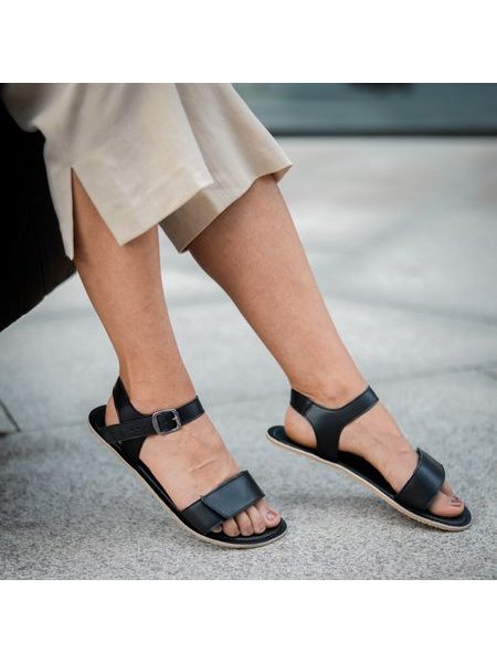 ANGLES HESTIA Black | Dámské barefoot sandály