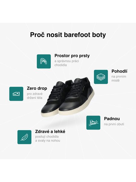 Pánské Barefoot Tenisky GROUNDIES® Nova Special Černé