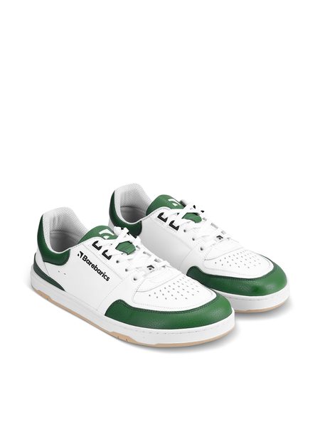 Ténis barefoot Barebarics Wave branco e verde-escuro