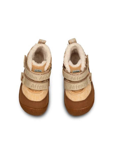 AFFENZAHN PREWALKER MIDBOOT VEGAN SNUGGY Affenzahn Brown | Dětské první barefoot zateplené botičky