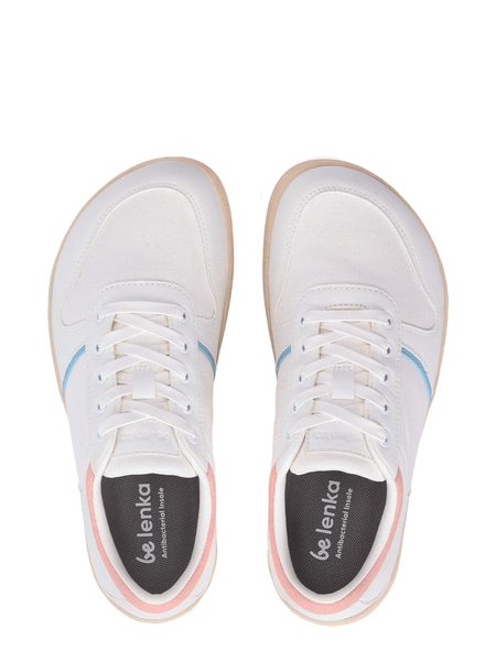 Ténis barefoot Be Lenka Echo branco e rosa (Vegan)