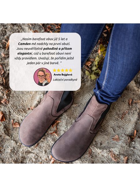 Dámské Barefoot Zateplené Chelsea GROUNDIES CAMDEN Černé Matné