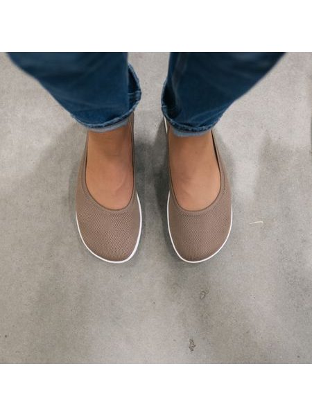 Damen-Barfußballerinas Be Lenka Delight - Keksbraun