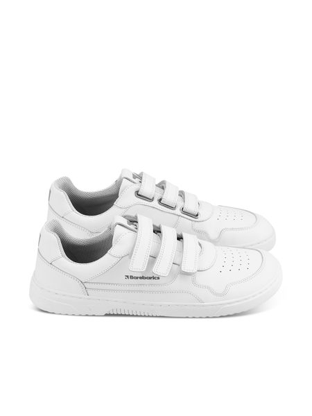 Ténis barefoot Barebarics Zing Velcro branco - Pele