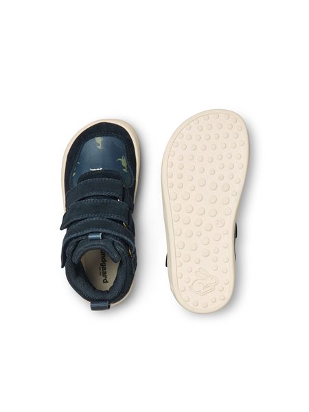 BUNDGAARD NERO MINI Navy Dino | Dětské celoroční barefoot boty