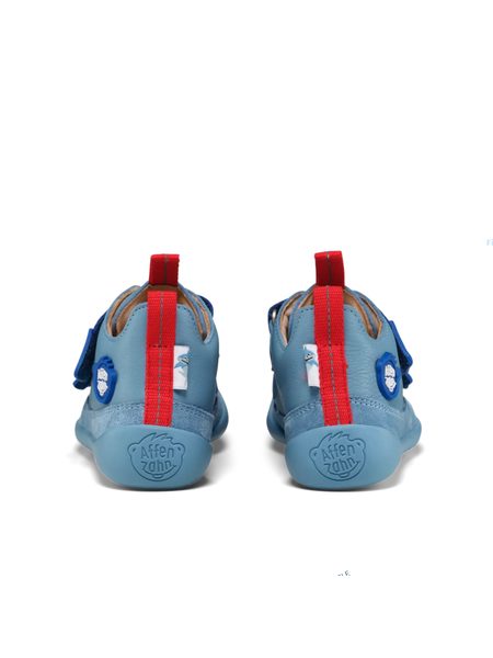 AFFENZAHN SNEAKER LEATHER BUDDY SHARK Blue | Dětské barefoot tenisky  7