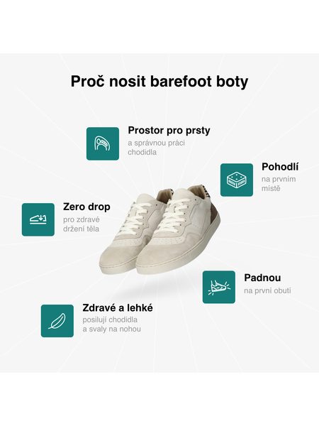 Dámské Barefoot Tenisky GROUNDIES® Nova GS1 Šedá/Zebra