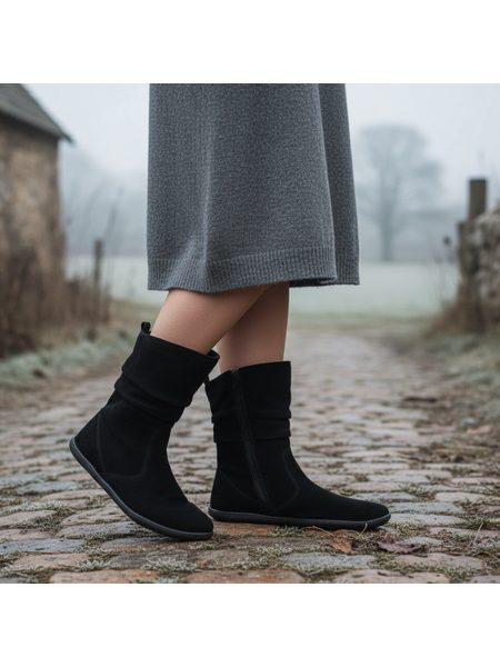 Dámské Barefoot+ Kozačky GROUNDIES® Odessa Černé