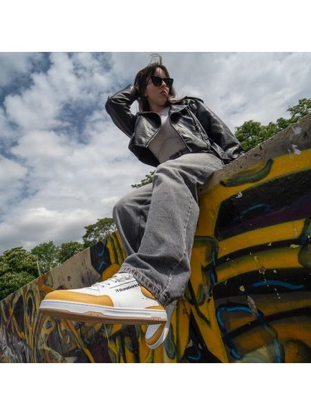 Adidași barefoot Barebarics Wave albi cu galben