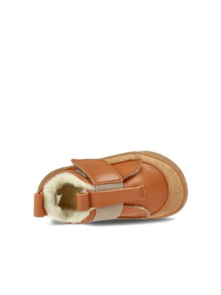 PEGRES PRVNÍ ZIMNÍ BOTIČKY SBF64W Hnědá | Dětské první barefoot zateplené botičky
