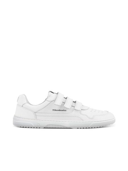 Ténis barefoot Barebarics Zing Velcro branco - Pele