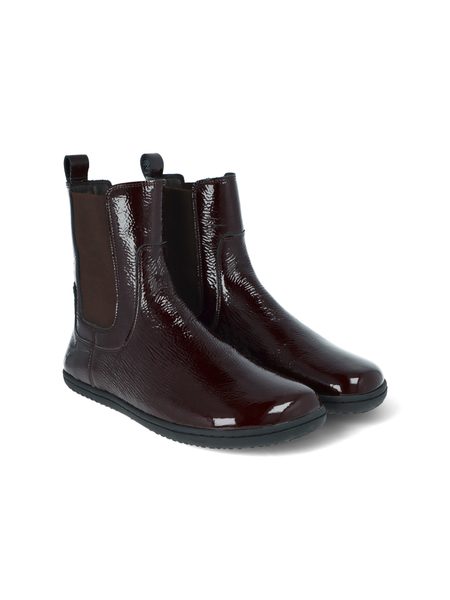 ANGLES ORION Burgundy Varnish | Dámské barefoot zimní zateplené chelsea