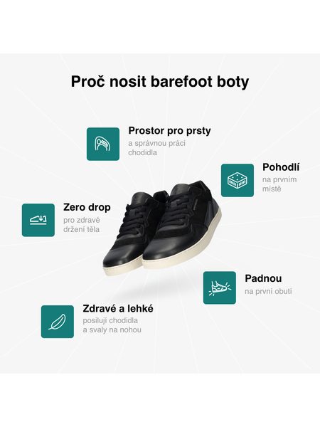 Dámské Barefoot Tenisky GROUNDIES® Nova Special Černá/Krokodýl