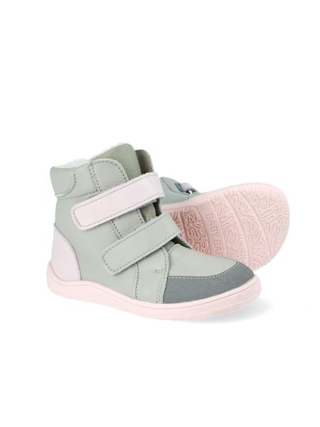 BABY BARE FEBO WINTER Grey Pink Asfaltico | Dětské zimní zateplené barefoot boty 6