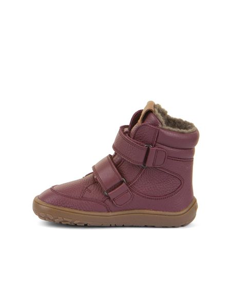 Dětské barefoot zimní boty FRODDO WINTER TEX vínové