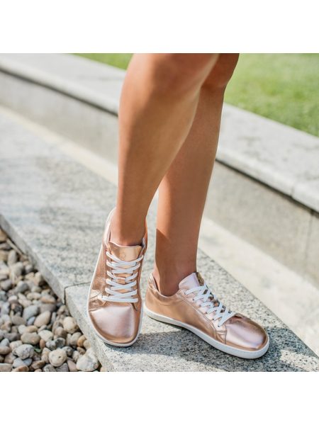 SHAPEN TENISKY FEELIN Uni Rose Gold Leather | Dámské barefoot tenisky