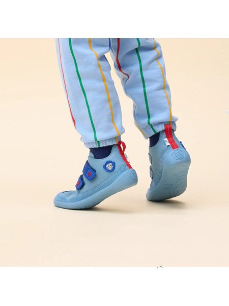 AFFENZAHN SNEAKER LEATHER BUDDY SHARK Blue | Dětské barefoot tenisky  4