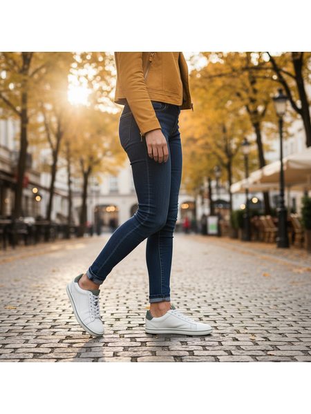 Barefoot Tenisky GROUNDIES® Galaxy Bílo Šalvějově Zelené