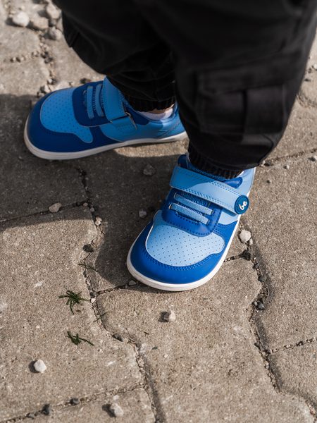 Baskets barefoot enfant Be Lenka Scoot Kids bleu clair et bleu roi