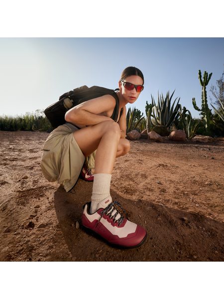 Dámské Barefoot Outdoorové Boty GROUNDIES® All Terrain Low 2.0 Červeno Žluté