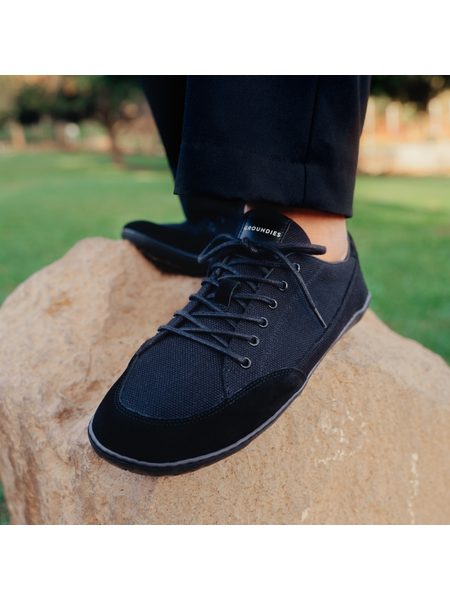 Pánské Barefoot Tenisky GROUNDIES® Amsterdam Černé