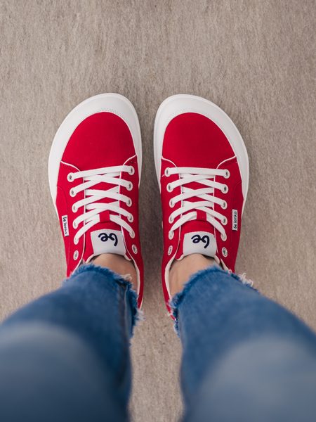 Ténis barefoot Be Lenka Rebound vermelho e branco
