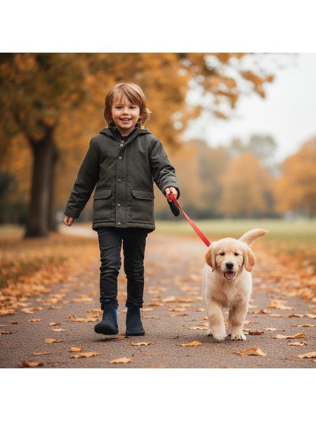 Dětské Barefoot Zateplené Kotníkové Boty GROUNDIES® Everyday Kids Modré