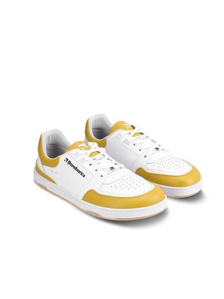 Adidași barefoot Barebarics Wave albi cu galben