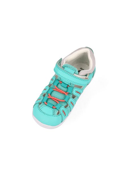 BOBUX SUMMIT Turquoise + Steam | Dětské barefoot sandály